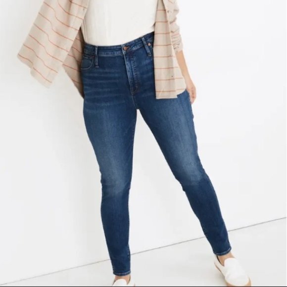 Madewell NWT Denim Jeans High Rise 10" Skinny Size 35 Petite 16W - Picture 3 of 10